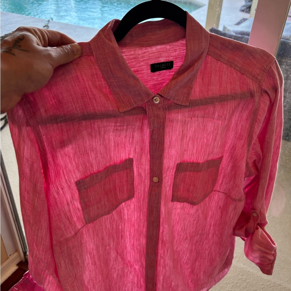 Pink Linen Tunic